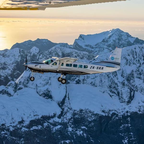 Ab Queenstown: Flug und Kreuzfahrt im Milford Sound mit Mittagessen