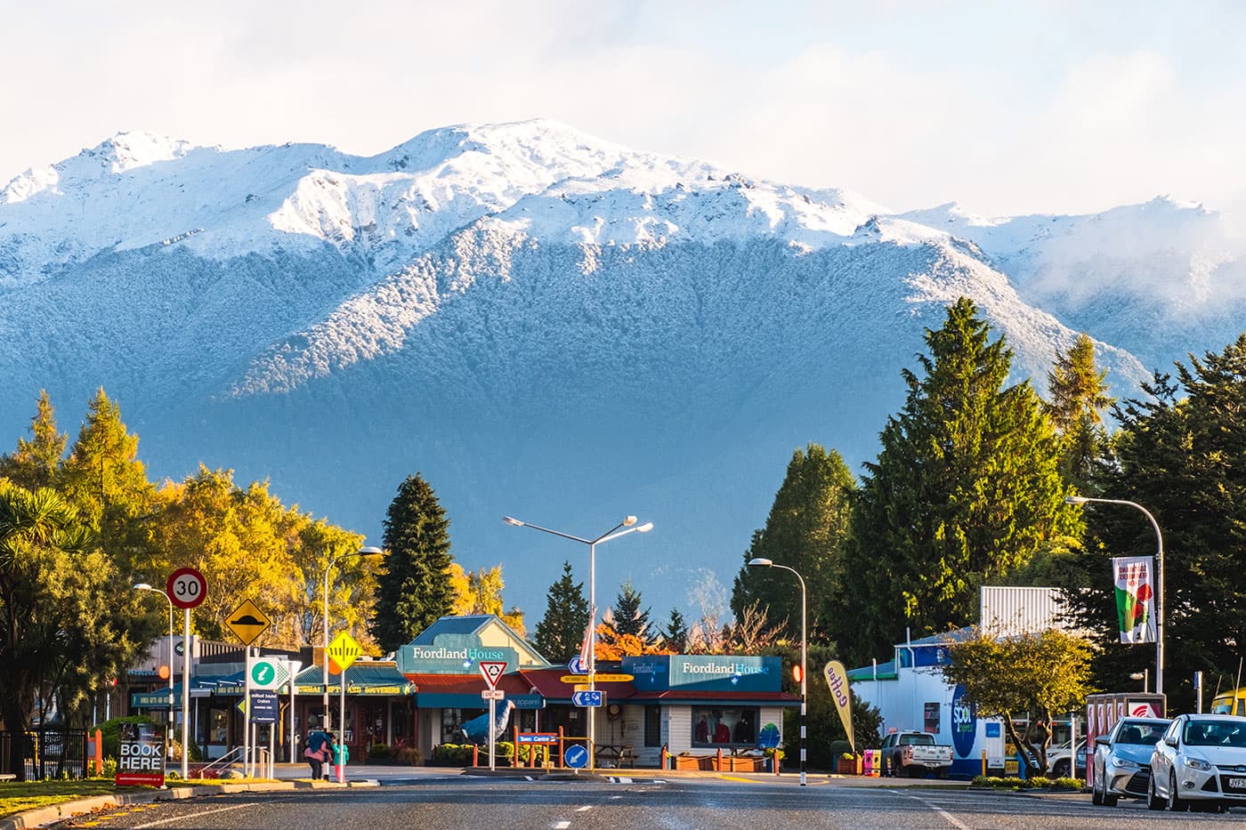Lake Te Anau and Fiordland mountains