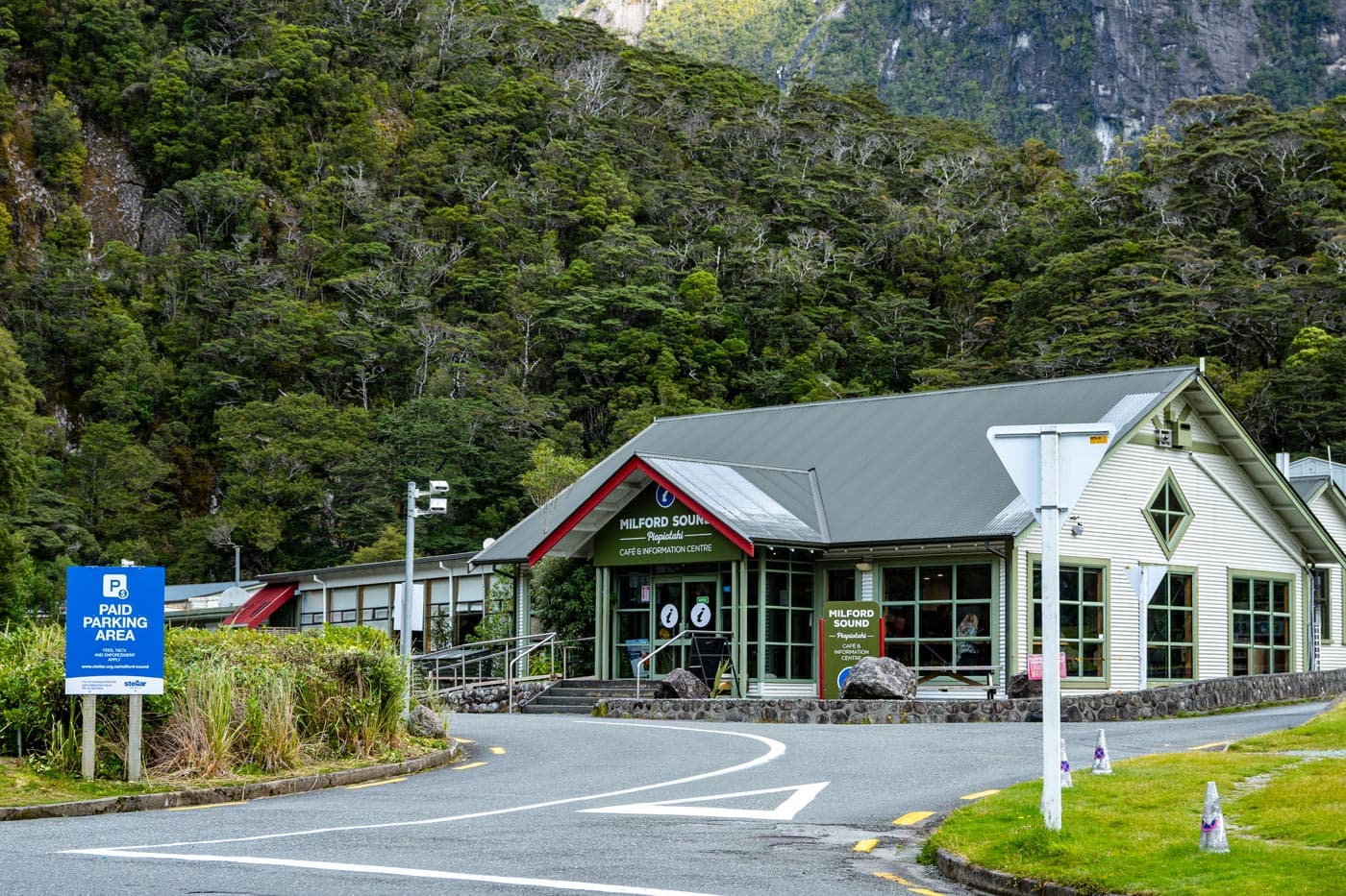 Car park at Milford Sound